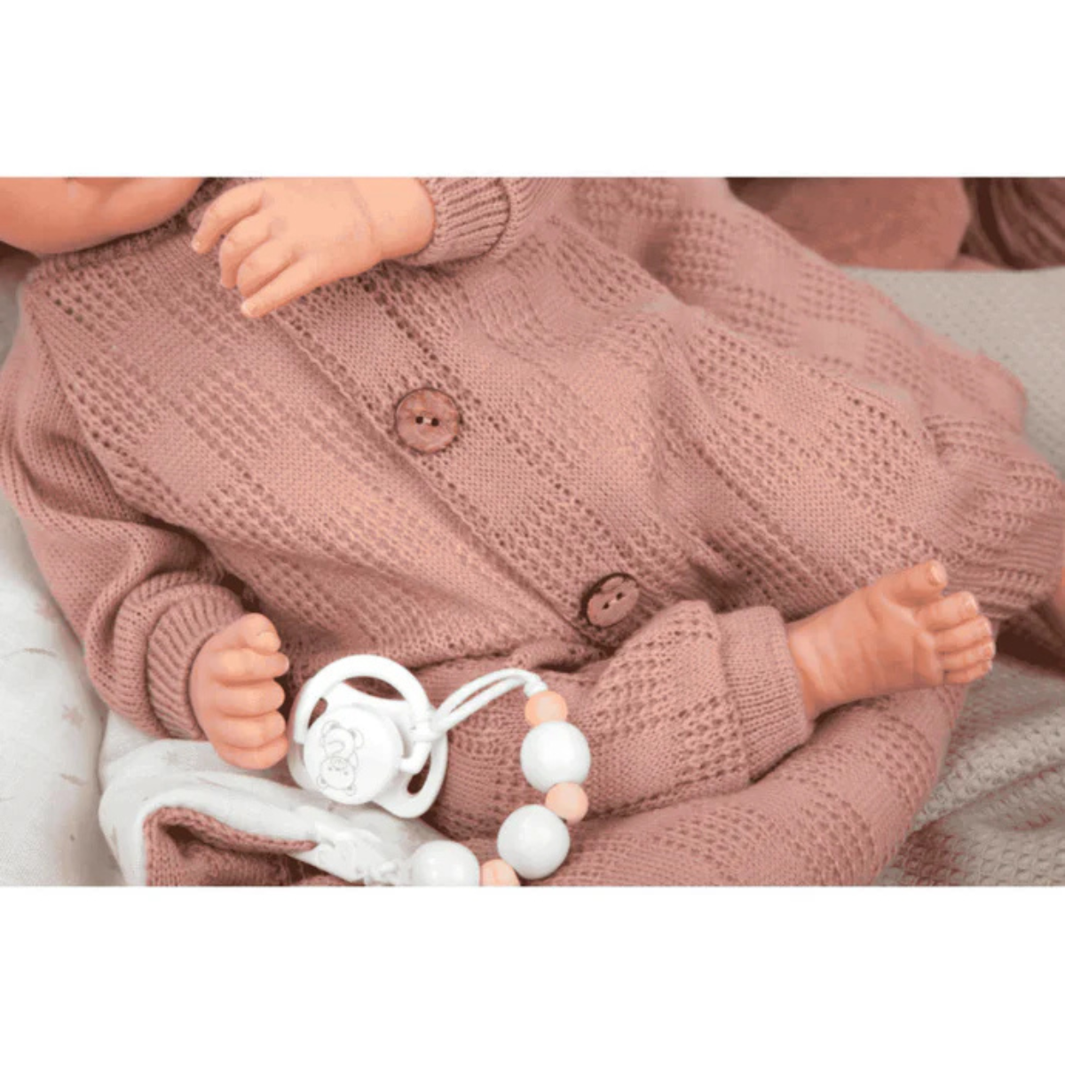 Arias | Muñeca Reborn Elba Rosa con Saco Dormir 40 cm