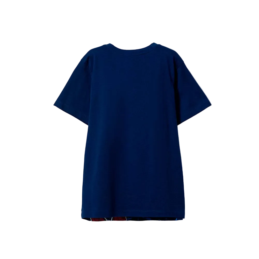 Camiseta Niño Spiderman Mic - color Azul vista trasera