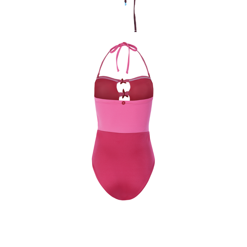 Zinia One Piece Para Dama Onda de Mar pink - vista 4
