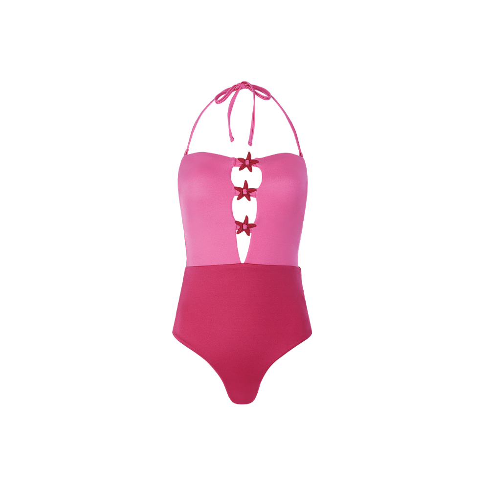 Zinia One Piece Para Dama Onda de Mar pink - vista 5