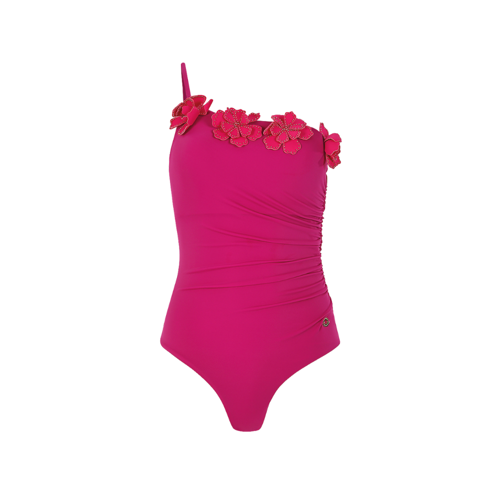 Brenda One Piece Para Dama Onda de Mar fuchsia - vista 4