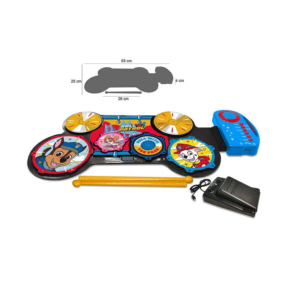 Reig | Alfombrilla de Batería Flexible con Pedal y Baquetas