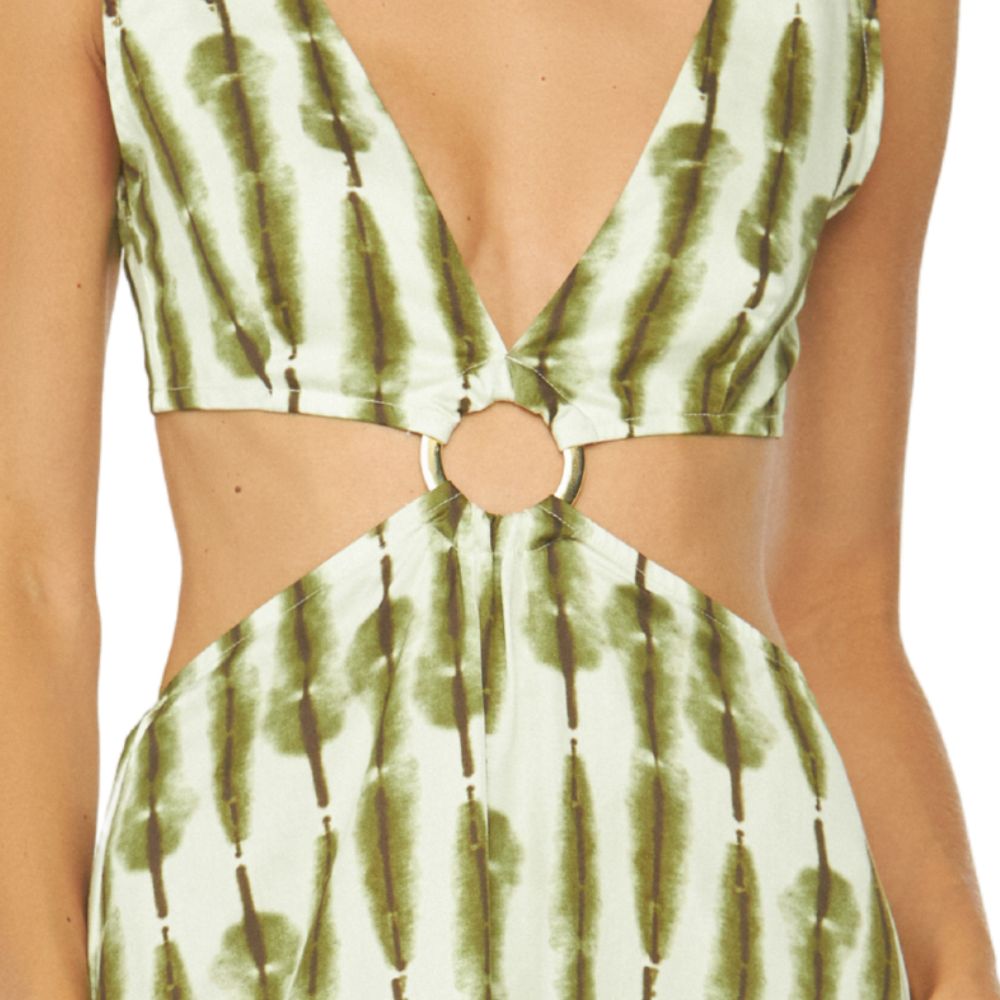 Vestido Alabastro Cutout Dama Dulzamara - color Verde vista lateral abertura lateral