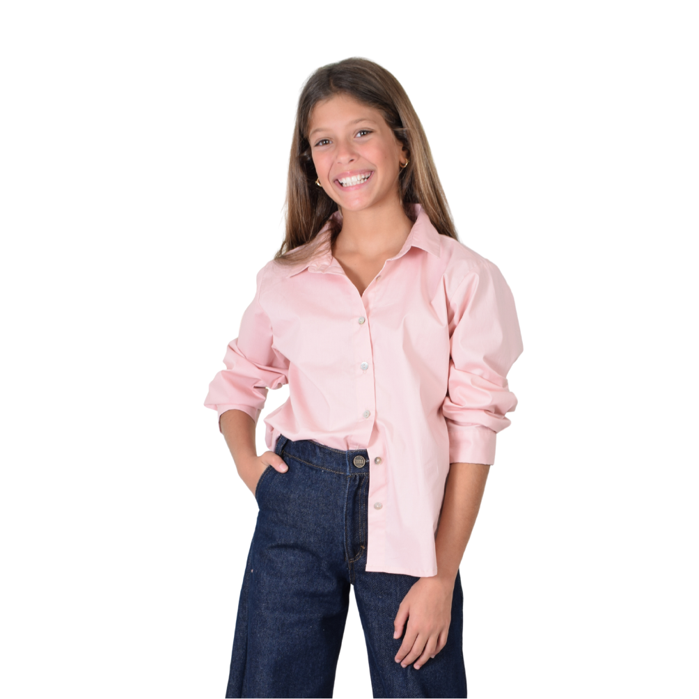 Zocca Kids | Camisa Manga Larga con Pechera Sencilla para Niña