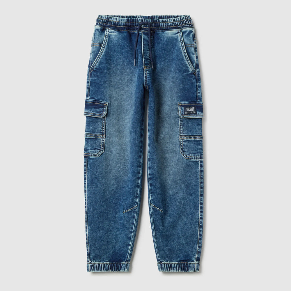 OVS | Jeans Cargo con Bolsillos  y Cintura Elástica Infantil