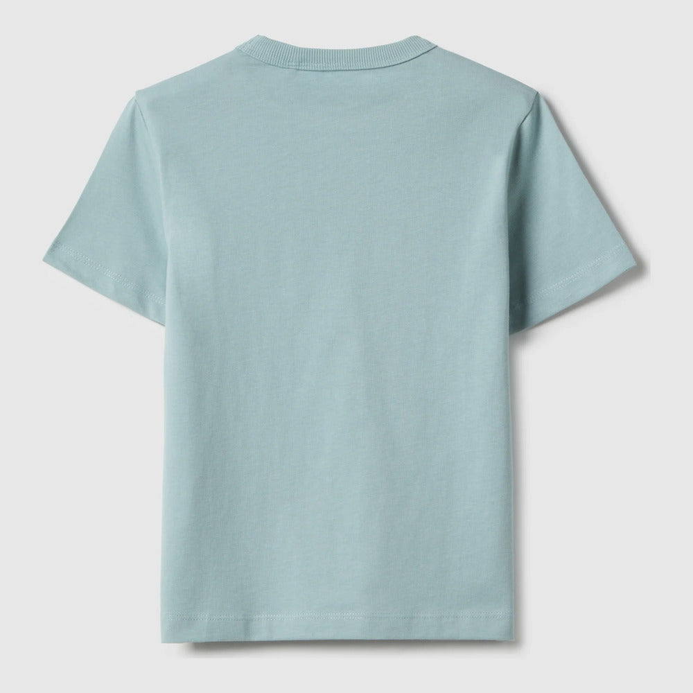 OVS | Camiseta azul de algodón puro cuello redondo infantil