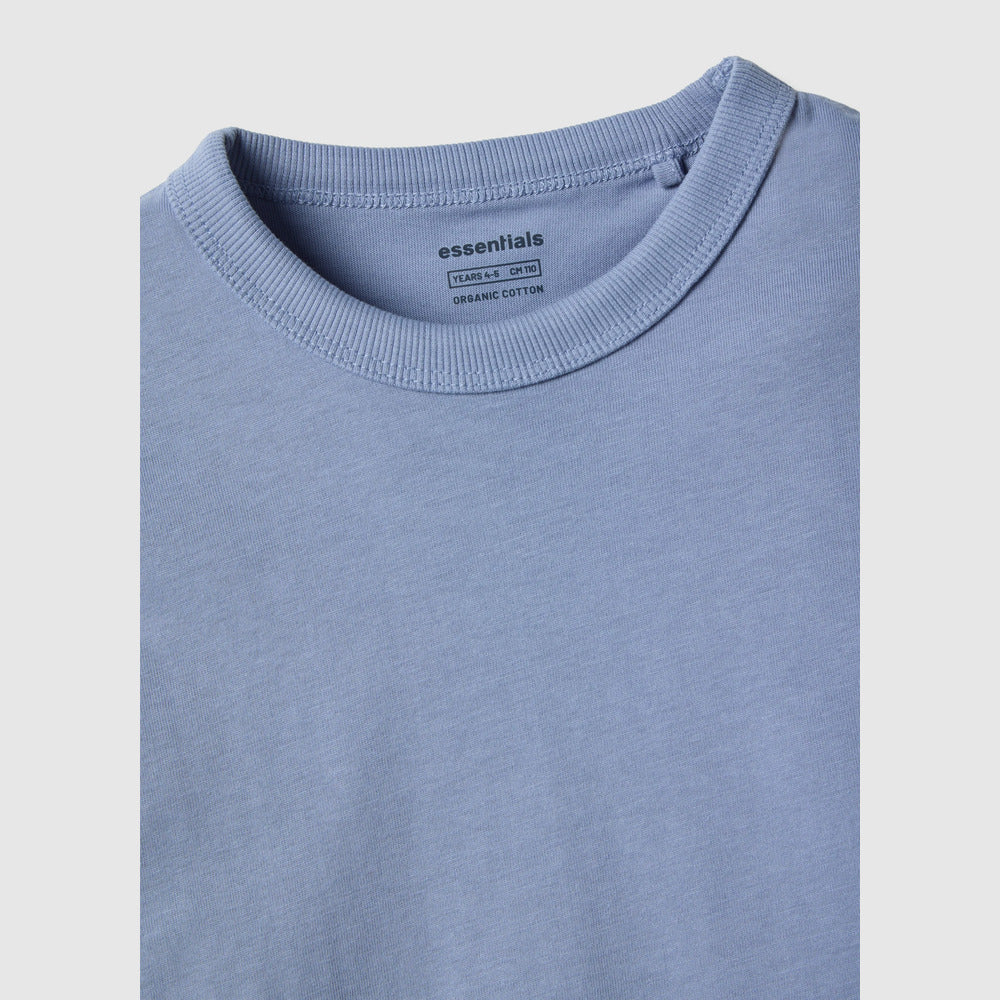 OVS | Camiseta azul de algodón puro cuello redondo infantil