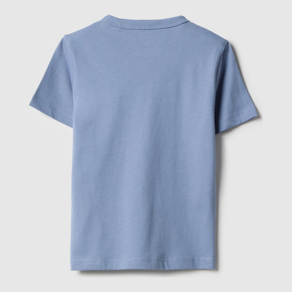 OVS | Camiseta azul de algodón puro cuello redondo infantil