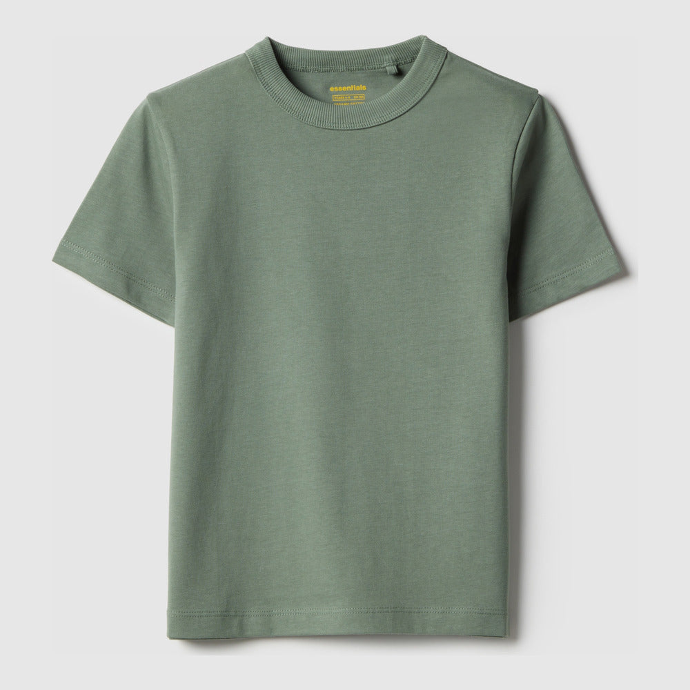 OVS | Camiseta verde de algodón puro cuello redondo infantil