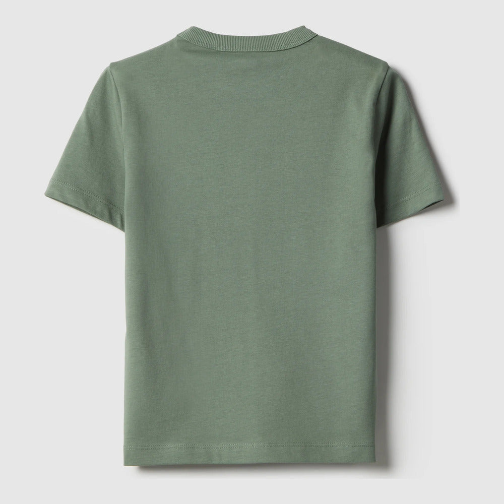 OVS | Camiseta verde de algodón puro cuello redondo infantil
