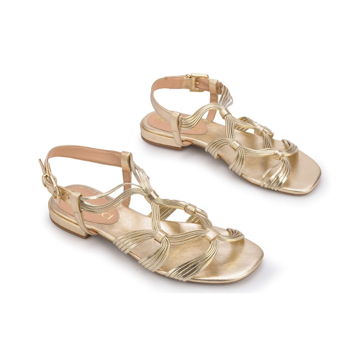 Ferrucci | Sandalia Rastreta Hilos Trenzados