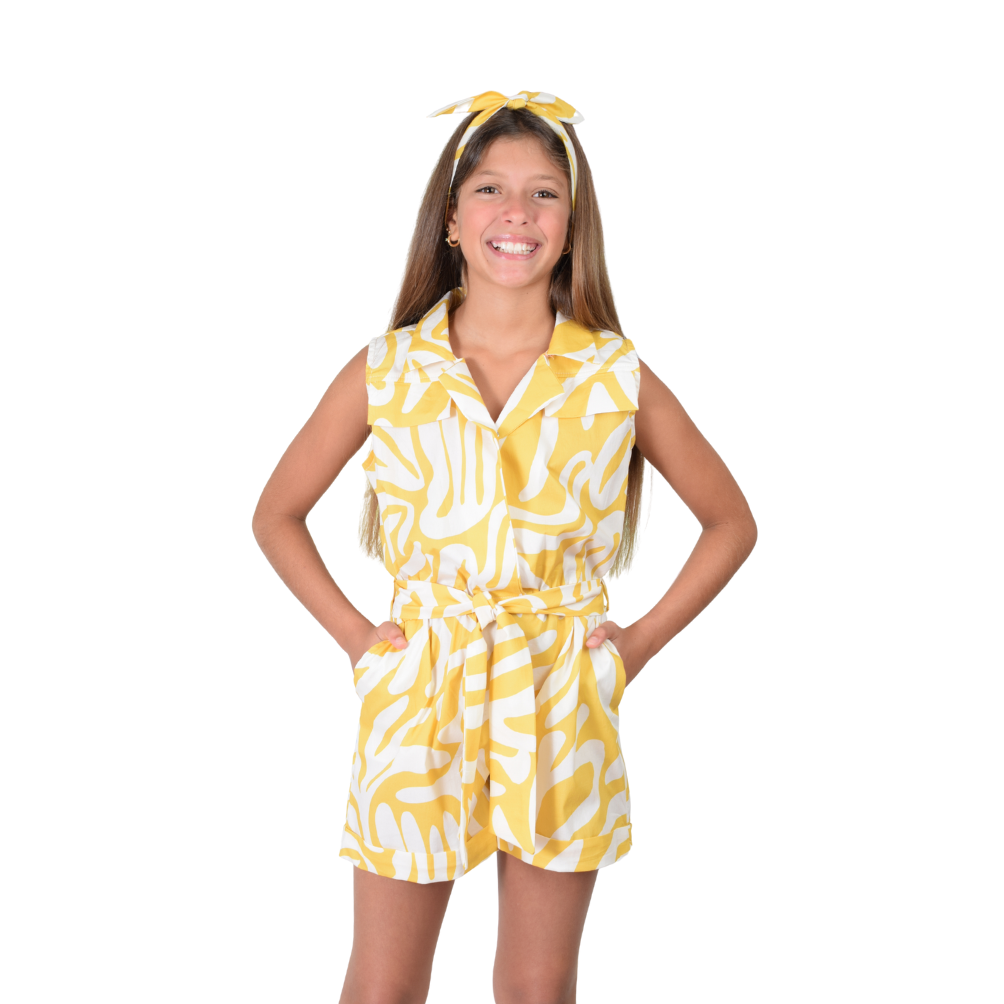 Zocca Kids | Enterizo Corto con Elástico en Cintura para Niña