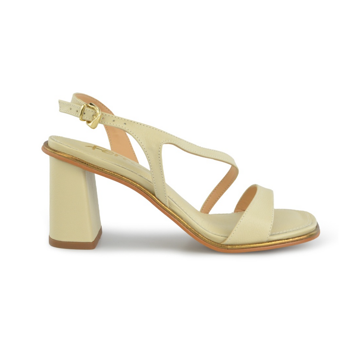 Ferrucci | Sandalia Capellada Asimétrica Taco Alto