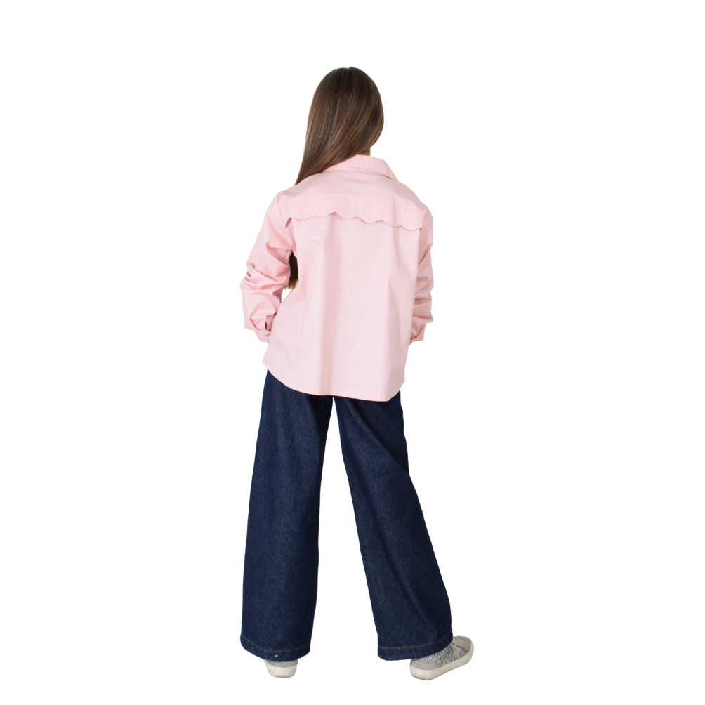 Zocca Kids | Pantalón Denim con Bolsillos Traseros con Lacitos para Niña