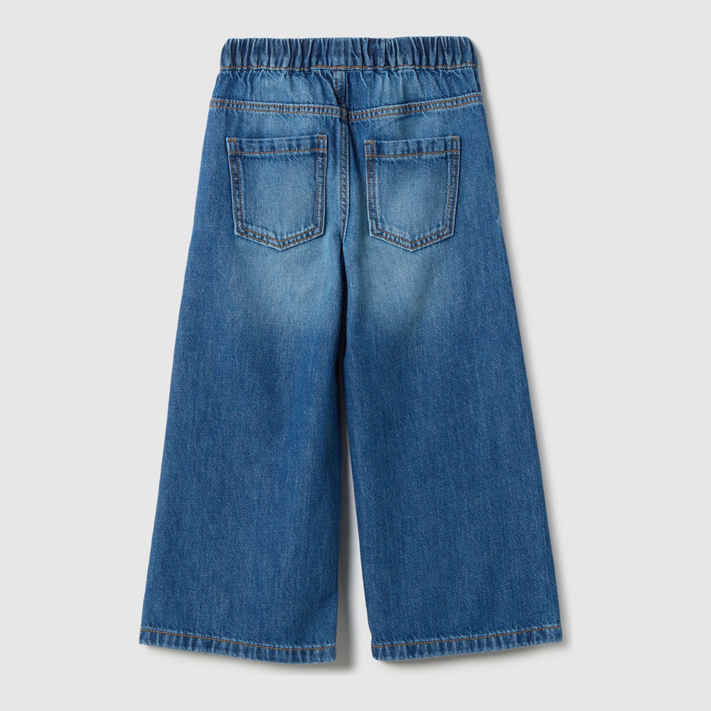 OVS | Jeans azules de algodón puro de pierna ancha para niña