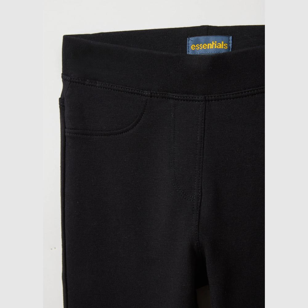 OVS | Treggings negros de algodón elástico de corte slim para niña