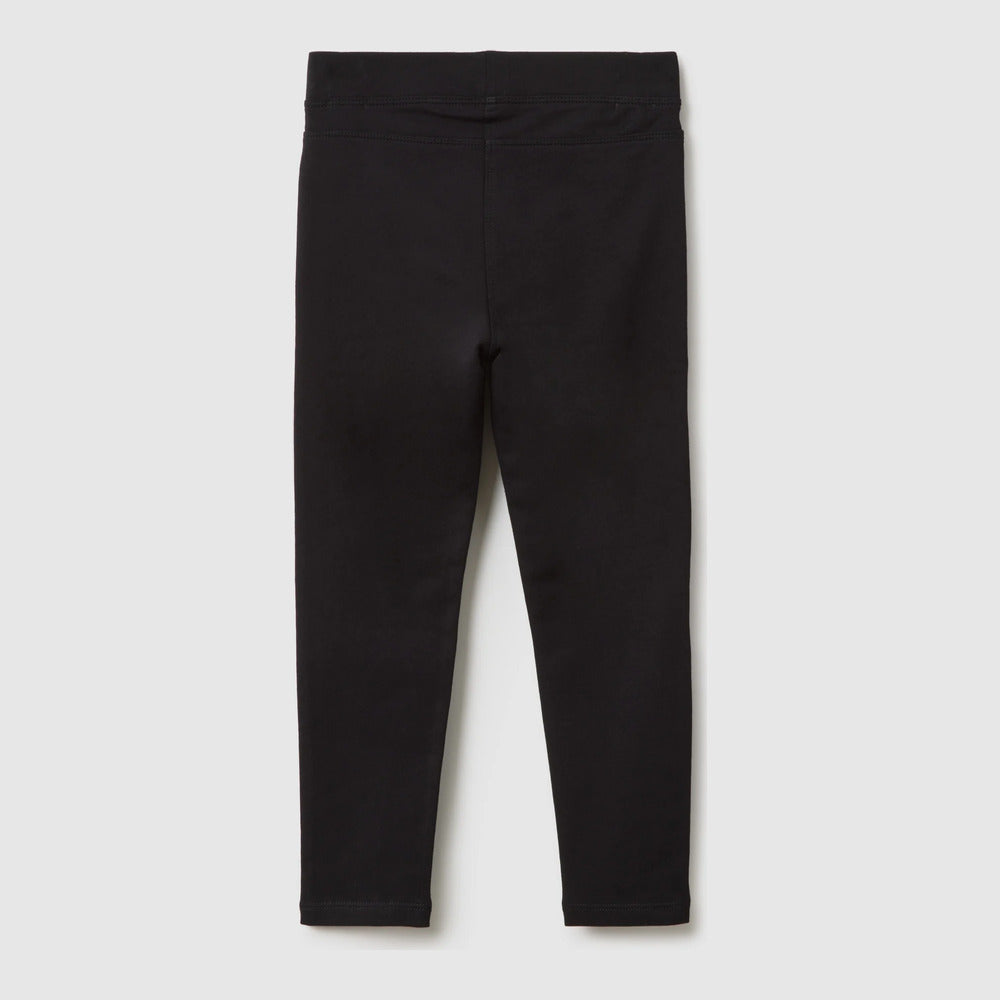 OVS | Treggings negros de algodón elástico de corte slim para niña