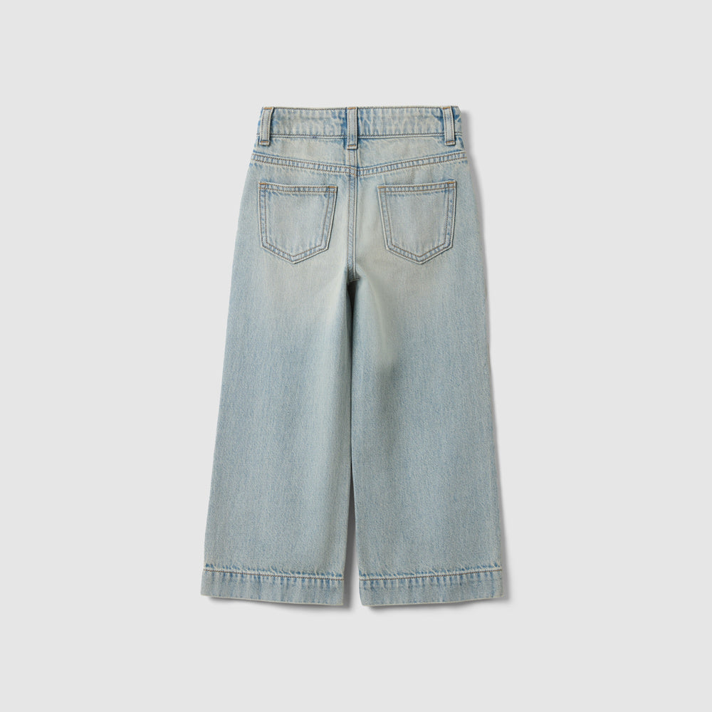 OVS | Jeans Azules Claros de Algodón con Bordados para Niña