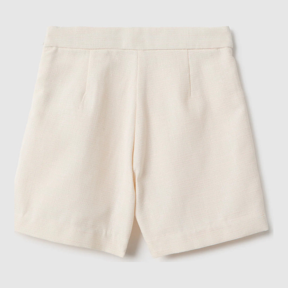 OVS | Shorts beige de pierna ancha con diseño plisado para niña