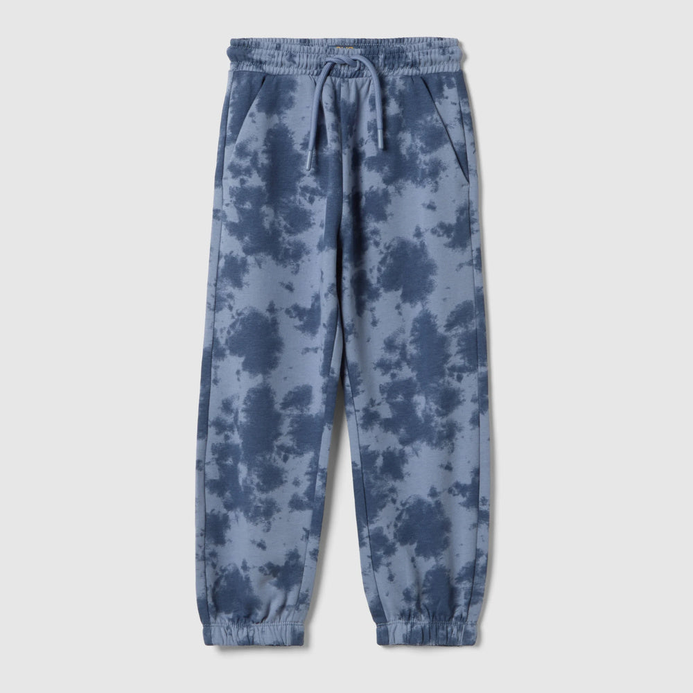 OVS | Pantalón multicolor de algodón puro con estampado tie-dye infantil