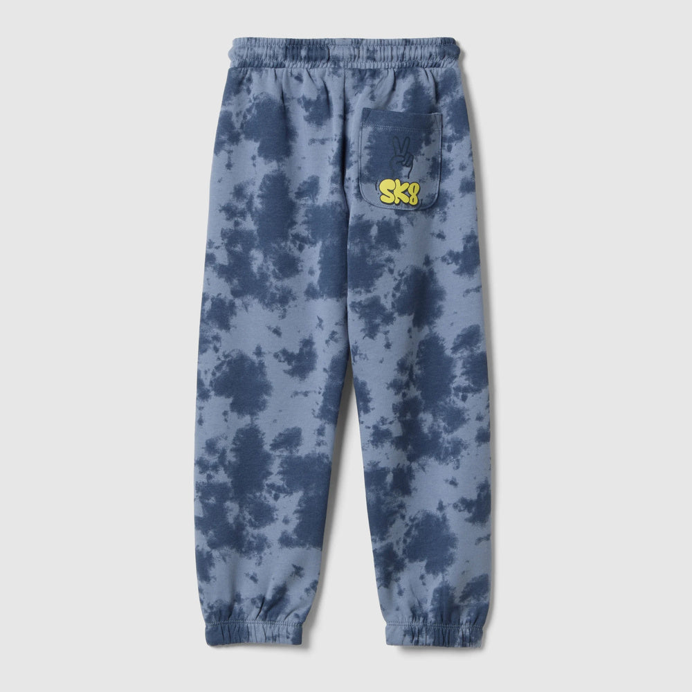 OVS | Pantalón multicolor de algodón puro con estampado tie-dye infantil
