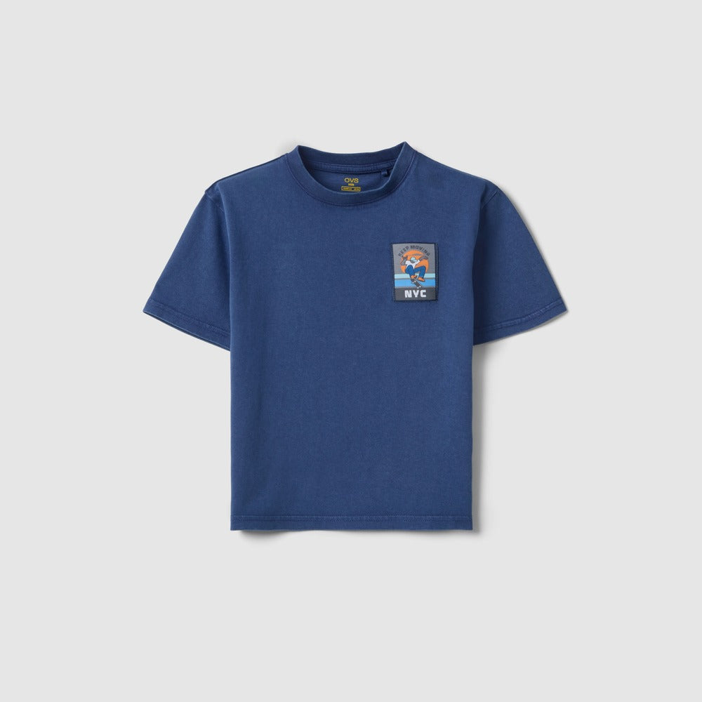 OVS | Camiseta Azul de Algodón Puro Infantil