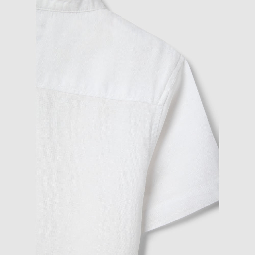 OVS | Camisa Blanca de Algodón y Lino para Niño