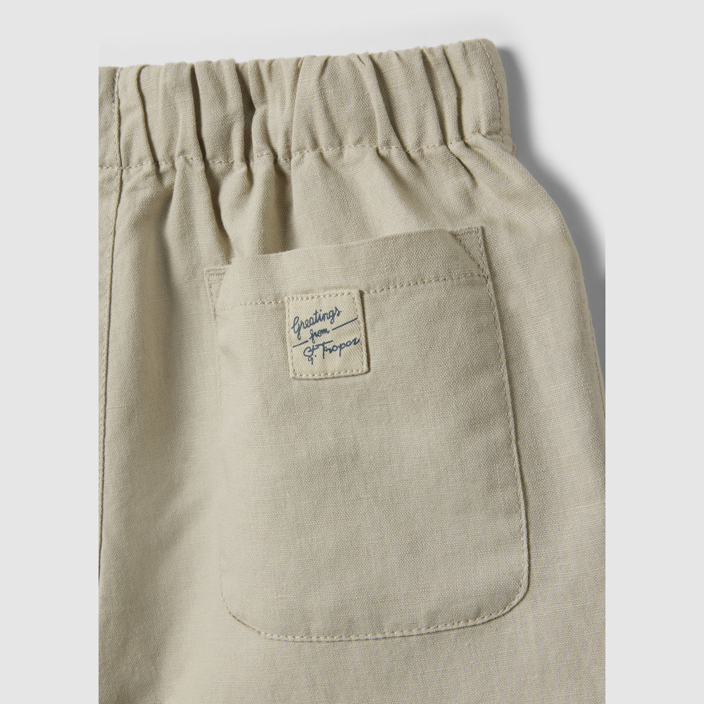 OVS | Shorts Beige de Mezcla de Lino de Corte Oversize Infantil