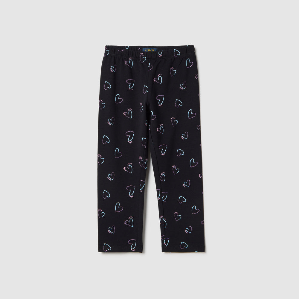 OVS | Leggings de Corte Skinny con Detalle de Corazones para Niña