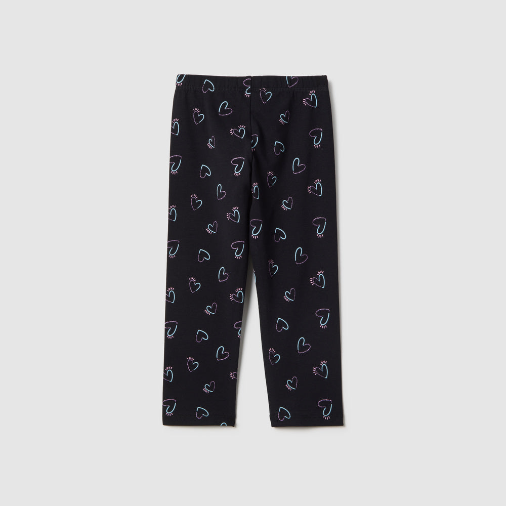 OVS | Leggings de Corte Skinny con Detalle de Corazones para Niña
