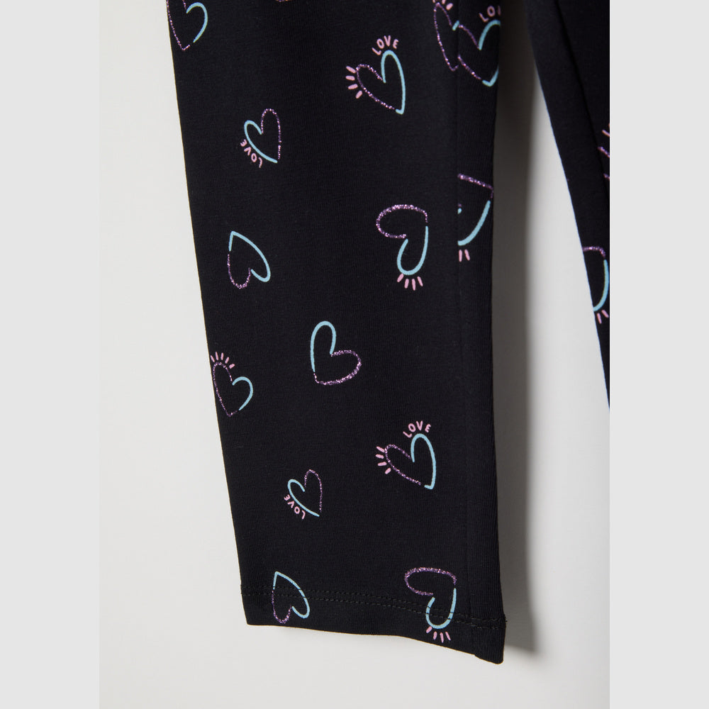 OVS | Leggings de Corte Skinny con Detalle de Corazones para Niña