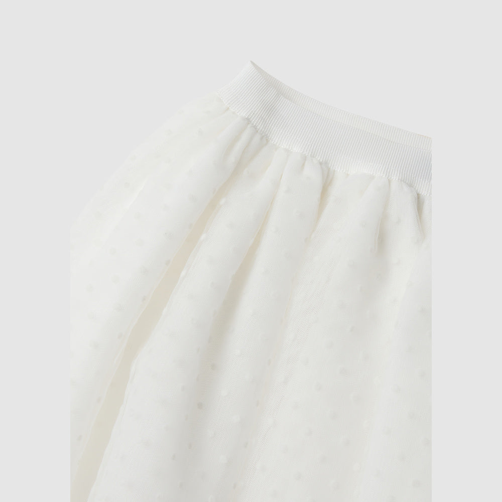 OVS | Falda Blanca con Estampado de Lunares para Niña