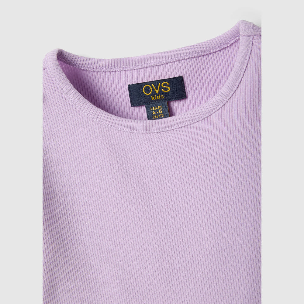 OVS | Camiseta morada de algodón elástico para niña