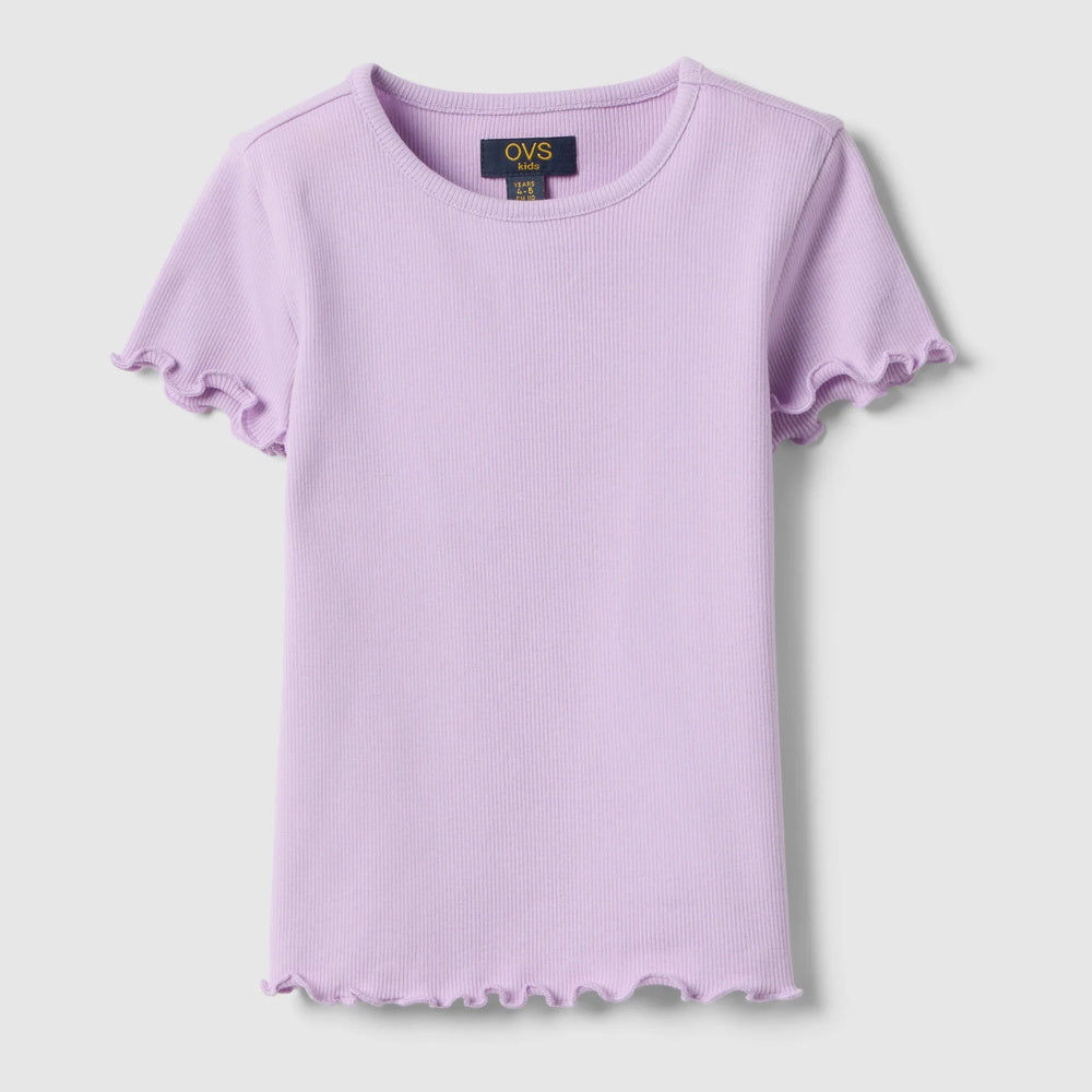 OVS | Camiseta morada de algodón elástico para niña