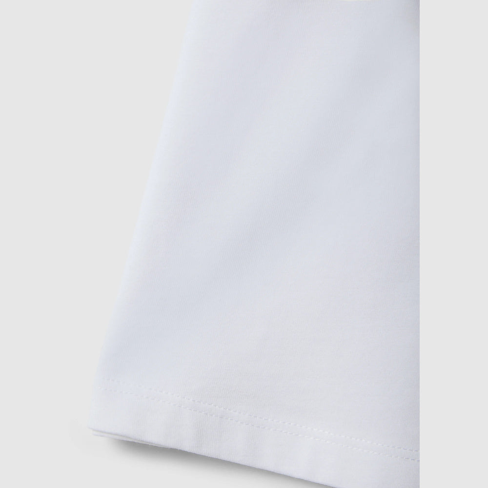 OVS | Camiseta blanca de algodón puro con estampado para niña