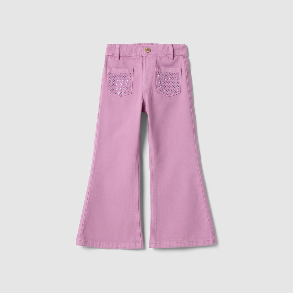OVS | Pantalón de Algodón con Corte Acampanado para Niña