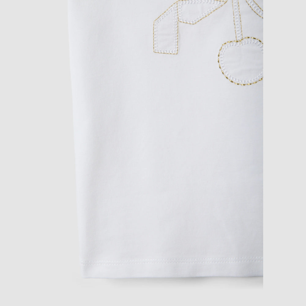 OVS | Camiseta blanca de algodón elástico para niña