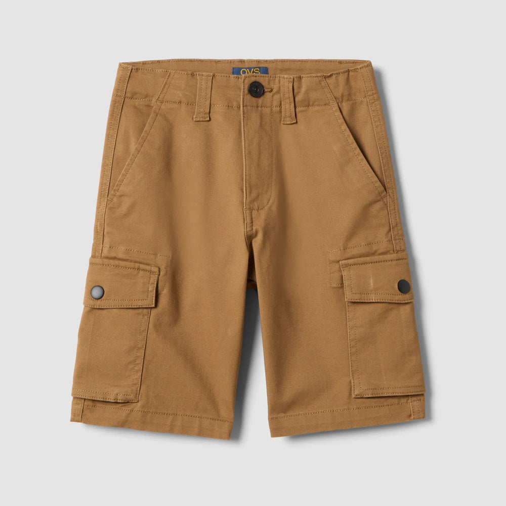 OVS | Shorts de algodón elástico oversize con bolsillos cargo infantil