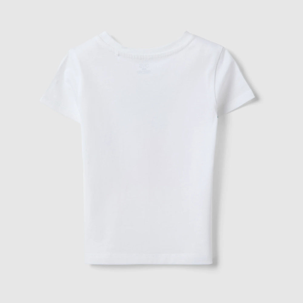 OVS | Camiseta blanca de algodón con estampado para niña