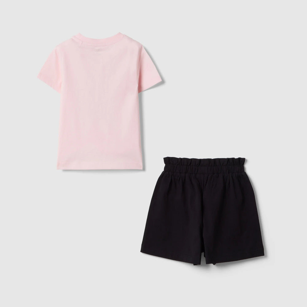 OVS | Conjunto de camiseta y shorts multicolor de algodón puro para niña