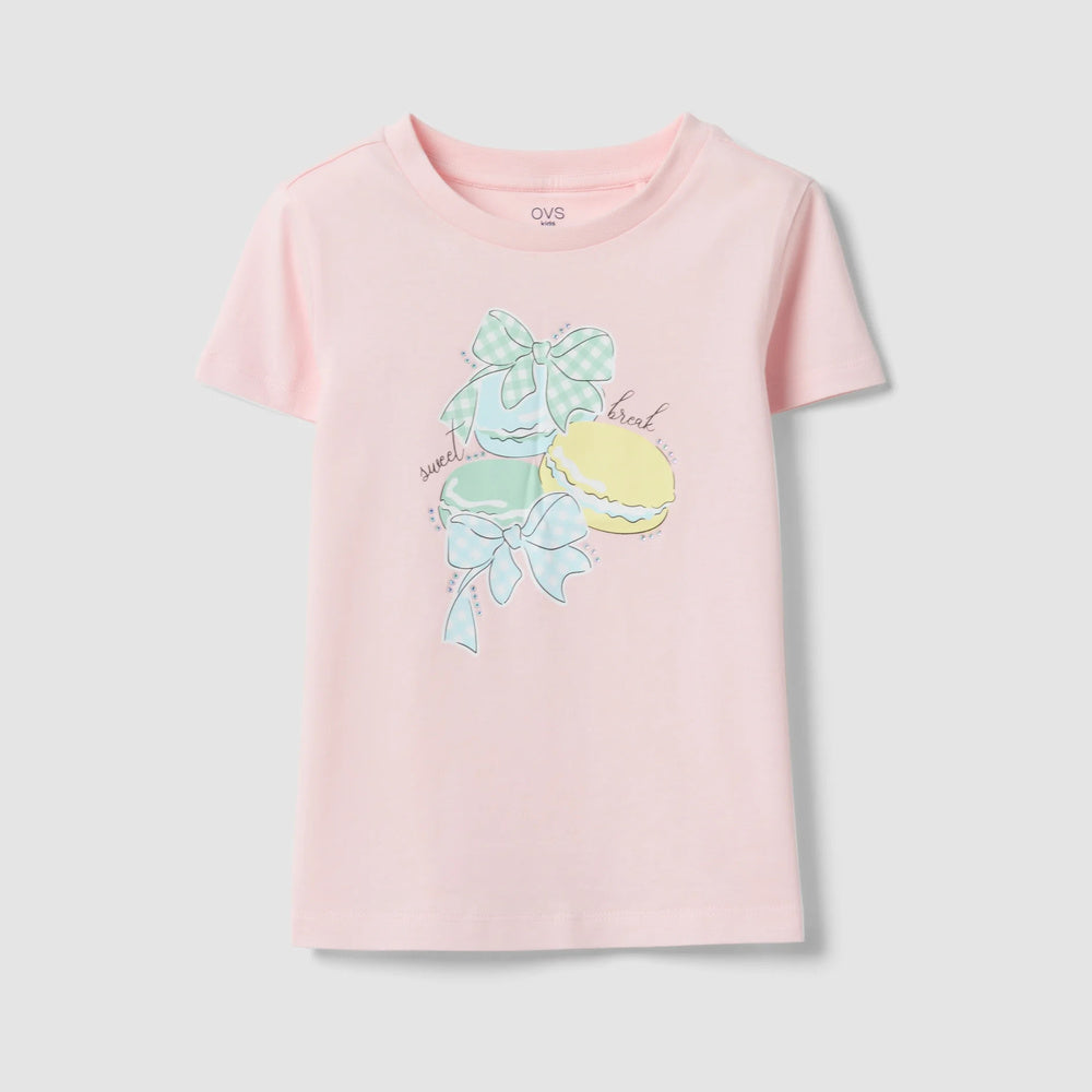 OVS | Camiseta rosa de algodón puro para niña