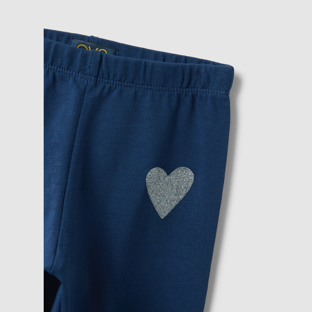 OVS | Leggings Elásticos de Corte Slim con Detalle de Corazones para Niña