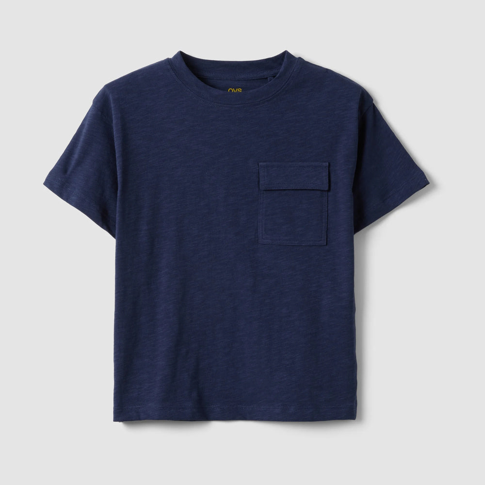 OVS | Camiseta azul de algodón puro infantil