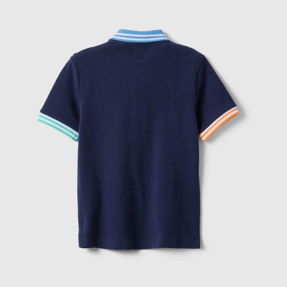 OVS | Polo azul de algodón puro infantil
