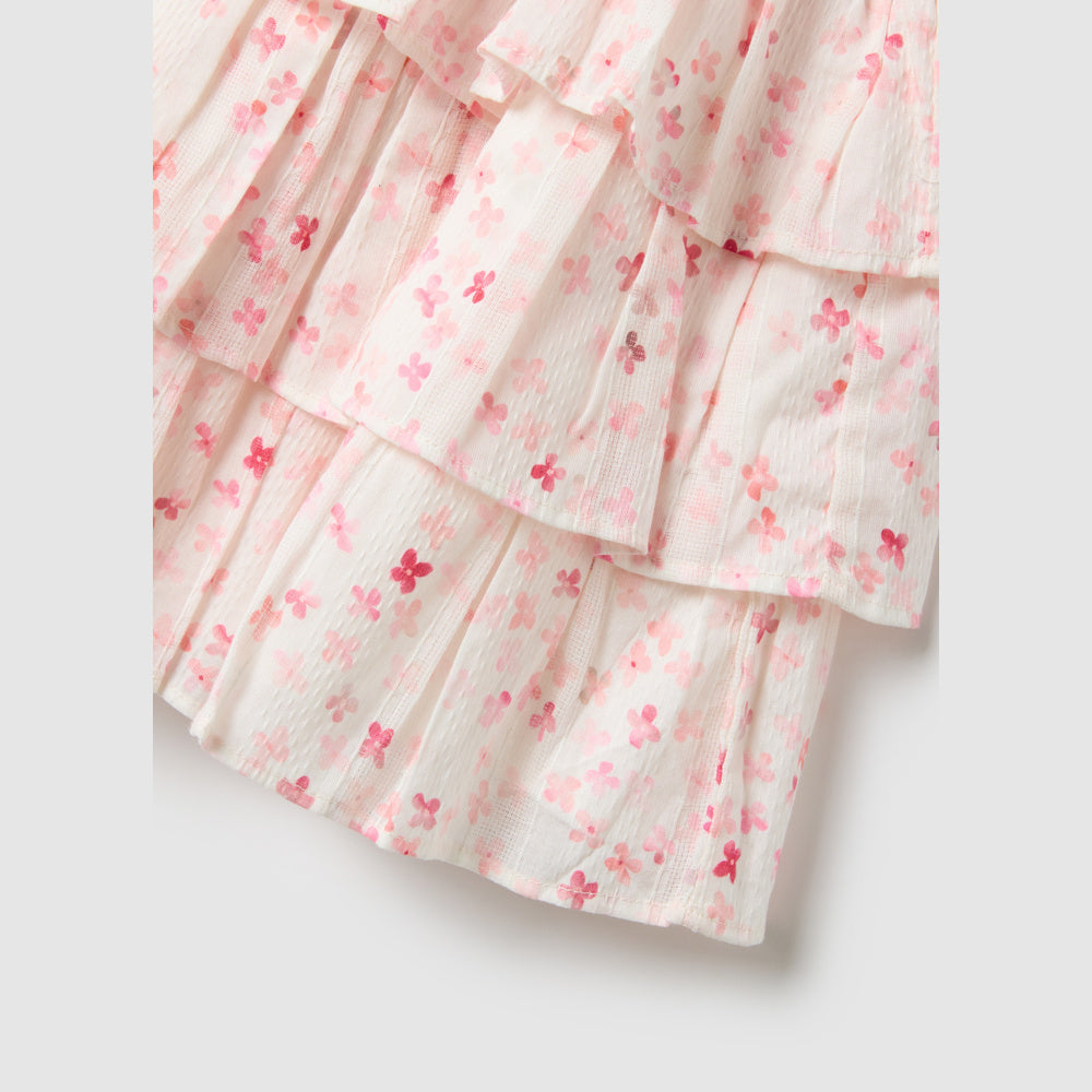 OVS | Falda Algodón Puro con Estampado Floral para Niña