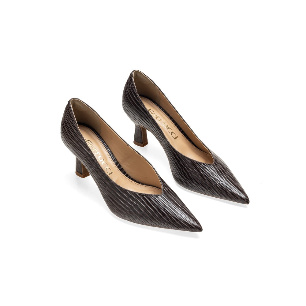 Ferrucci | Scarpin Tacón Copa Basico com Bossa
