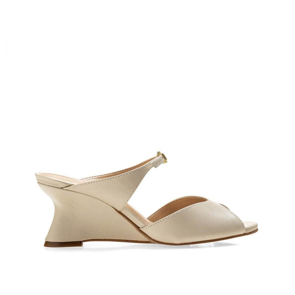 Ferrucci | Mule Tacón Cuña Cuero