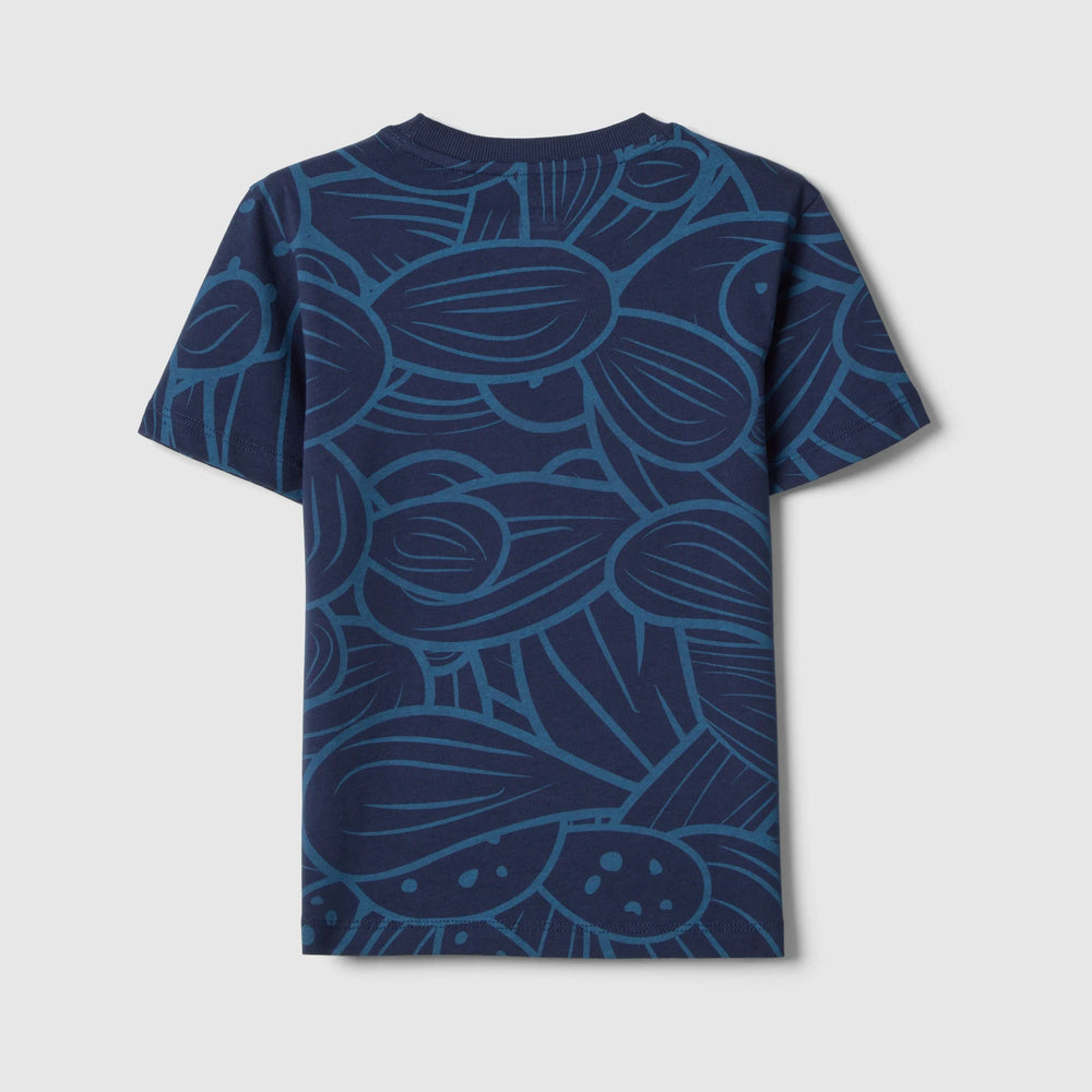 OVS | Camiseta azul de algodón puro con estampado para niño