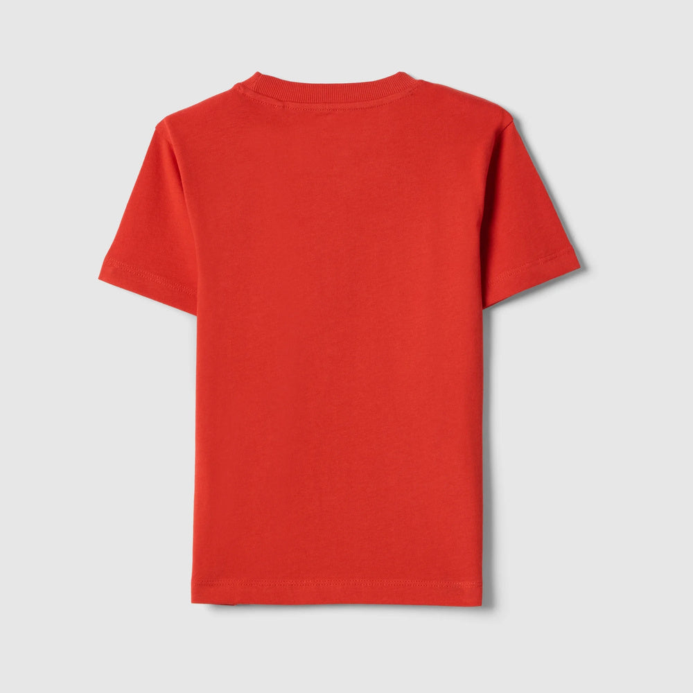 OVS | Camiseta roja de algodón puro con estampado para niño