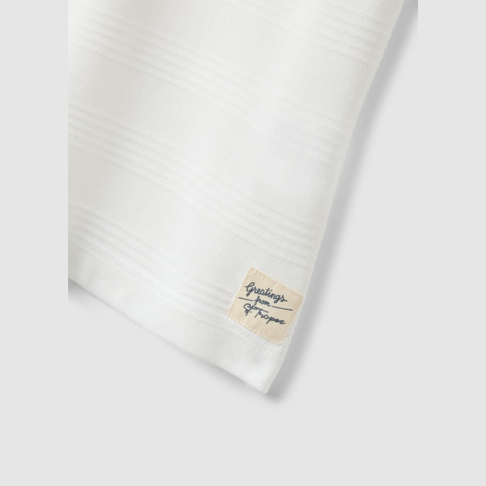 OVS | Camiseta Blanca de Mezcla de Algodón con Diseño a Rayas Infantil